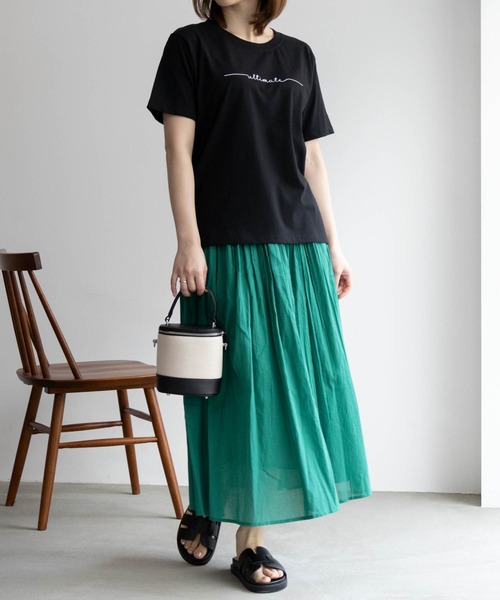 NAVY(ネイビー)の「NAVY メッセージプリントTシャツ(Tシャツ/カットソー・レディース・杢グレー/ブラック/ブラウン・L/M/S/XL)」の4枚目の写真