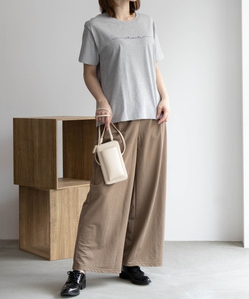 NAVY(ネイビー)の「NAVY メッセージプリントTシャツ(Tシャツ/カットソー・レディース・杢グレー/ブラック/ブラウン・L/M/S/XL)」の5枚目の写真
