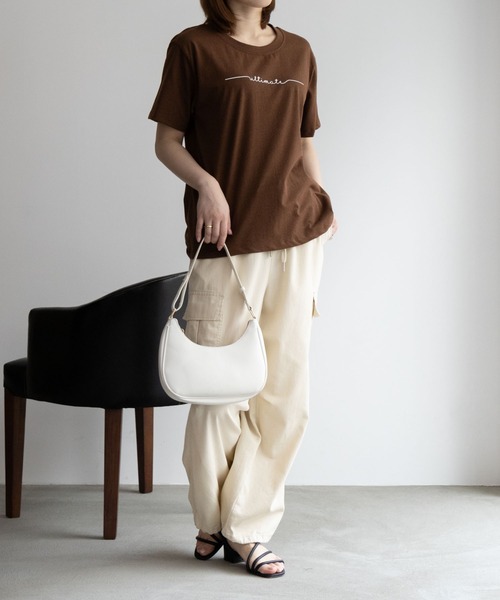 NAVY(ネイビー)の「NAVY メッセージプリントTシャツ(Tシャツ/カットソー・レディース・杢グレー/ブラック/ブラウン・L/M/S/XL)」の6枚目の写真