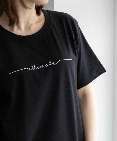 NAVY(ネイビー)の「NAVY メッセージプリントTシャツ(Tシャツ/カットソー・レディース・杢グレー/ブラック/ブラウン・L/M/S/XL)」の7枚目の写真