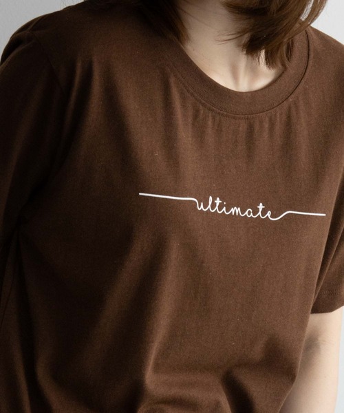 NAVY(ネイビー)の「NAVY メッセージプリントTシャツ(Tシャツ/カットソー・レディース・杢グレー/ブラック/ブラウン・L/M/S/XL)」の12枚目の写真