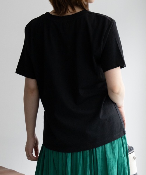 NAVY(ネイビー)の「NAVY メッセージプリントTシャツ(Tシャツ/カットソー・レディース・杢グレー/ブラック/ブラウン・L/M/S/XL)」の11枚目の写真