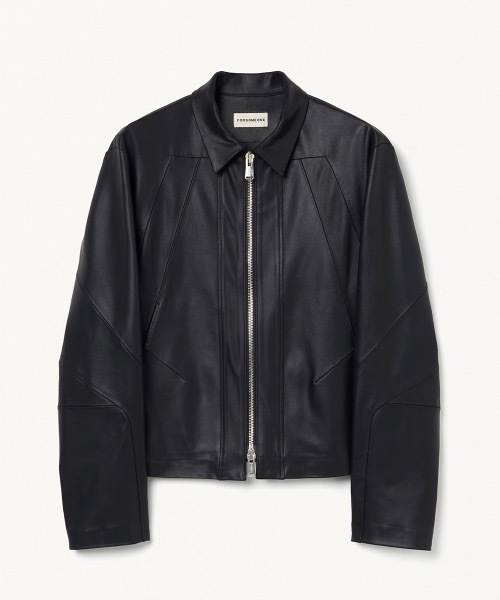 FORSOMEONE レザージャケット FORSOMEONE - RACING JACKET LEATHER (BLACK) / レーシング レザー