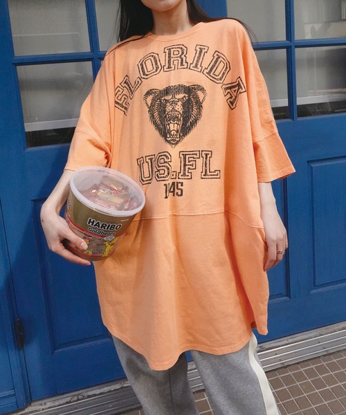 ピグメントBEARオーバーサイズTシャツ（Tシャツ/カットソー