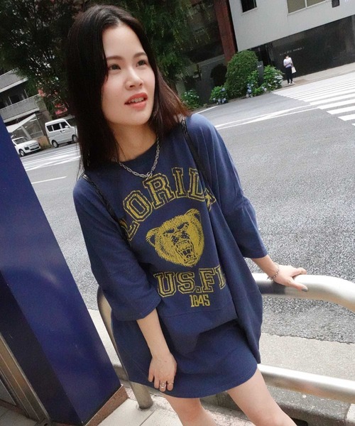 セール】ピグメントBEARオーバーサイズTシャツ（Tシャツ
