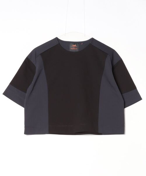 TIGORA by BEAMS DESIGN(ティゴラバイビームスデザイン)の「ティゴラ ビームス TIGORA BEAMS ラッシュモクネックTシャツ(Tシャツ/カットソー・レディース・ベージュ/ブルー/ブラック・M/L/S)」の1枚目の写真