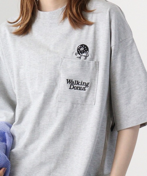 FUNALIVE(ファンアライブ)の「WALKING DONUTオーバーサイズ ヘビーウエイト半袖Tシャツ(Tシャツ/カットソー・メンズ・ホワイト/ライトブラック/ホワイト系/ピンク/グレー系/ブラック/ミント/杢グレー・LL/L/M)」の7枚目の写真