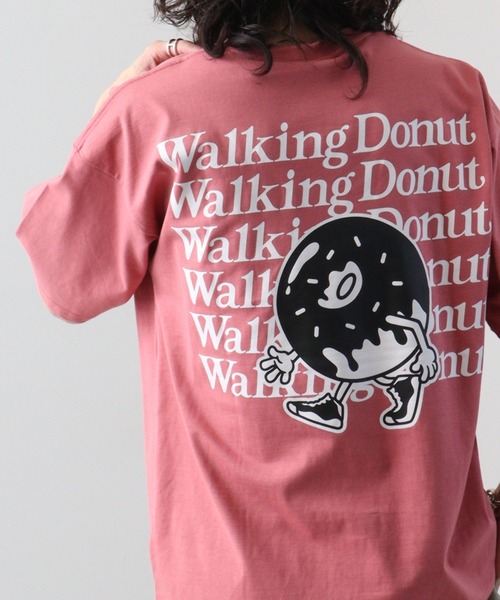 FUNALIVE(ファンアライブ)の「WALKING DONUTオーバーサイズ ヘビーウエイト半袖Tシャツ(Tシャツ/カットソー・メンズ・ホワイト/ライトブラック/ホワイト系/ピンク/グレー系/ブラック/ミント/杢グレー・LL/L/M)」の1枚目の写真