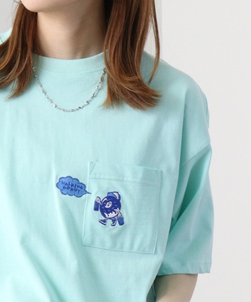 FUNALIVE（ファンアライブ）の「WALKING DONUTオーバーサイズ ヘビーウエイト半袖Tシャツ（Tシャツ/カットソー・メンズ・ホワイト/ライトブラック/ホワイト系/ピンク/グレー系/ブラック/ミント/杢グレー・LL/L/M）」の8枚目の写真