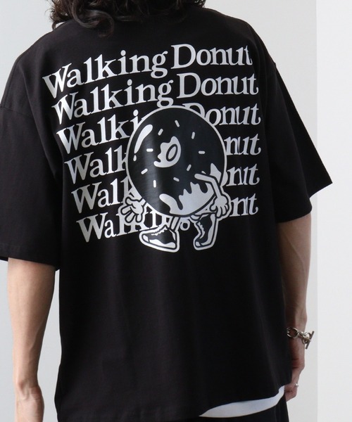 FUNALIVE(ファンアライブ)の「WALKING DONUTオーバーサイズ ヘビーウエイト半袖Tシャツ(Tシャツ/カットソー・メンズ・ホワイト/ライトブラック/ホワイト系/ピンク/グレー系/ブラック/ミント/杢グレー・LL/L/M)」の4枚目の写真
