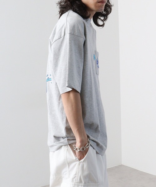 FUNALIVE（ファンアライブ）の「WALKING DONUTオーバーサイズ ヘビーウエイト半袖Tシャツ（Tシャツ/カットソー・メンズ・ホワイト/ライトブラック/ホワイト系/ピンク/グレー系/ブラック/ミント/杢グレー・LL/L/M）」の17枚目の写真