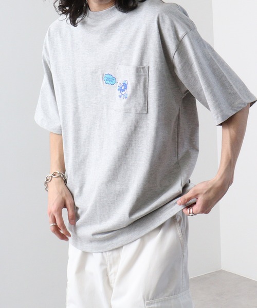 FUNALIVE(ファンアライブ)の「WALKING DONUTオーバーサイズ ヘビーウエイト半袖Tシャツ(Tシャツ/カットソー・メンズ・ホワイト/ライトブラック/ホワイト系/ピンク/グレー系/ブラック/ミント/杢グレー・LL/L/M)」の14枚目の写真