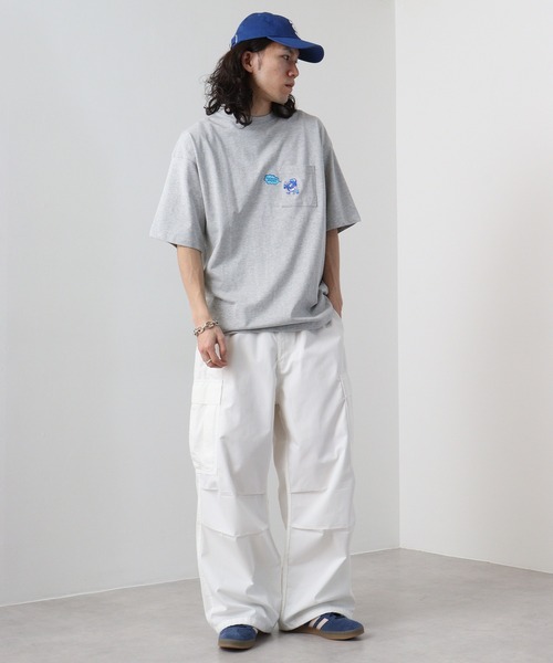 FUNALIVE（ファンアライブ）の「WALKING DONUTオーバーサイズ ヘビーウエイト半袖Tシャツ（Tシャツ/カットソー・メンズ・ホワイト/ライトブラック/ホワイト系/ピンク/グレー系/ブラック/ミント/杢グレー・LL/L/M）」の18枚目の写真