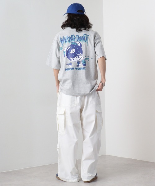 FUNALIVE（ファンアライブ）の「WALKING DONUTオーバーサイズ ヘビーウエイト半袖Tシャツ（Tシャツ/カットソー・メンズ・ホワイト/ライトブラック/ホワイト系/ピンク/グレー系/ブラック/ミント/杢グレー・LL/L/M）」の19枚目の写真