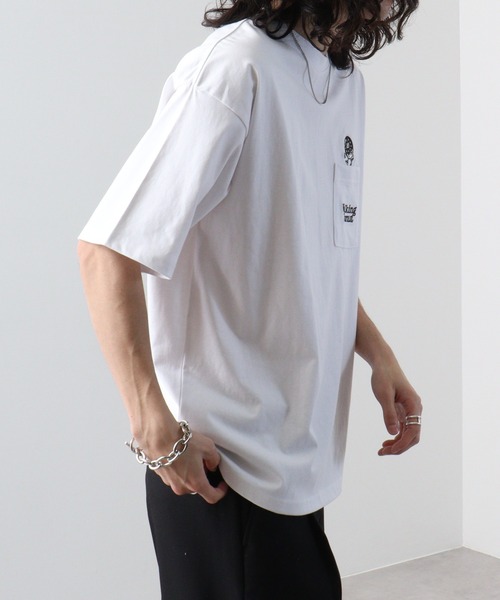 FUNALIVE（ファンアライブ）の「WALKING DONUTオーバーサイズ ヘビーウエイト半袖Tシャツ（Tシャツ/カットソー・メンズ・ホワイト/ライトブラック/ホワイト系/ピンク/グレー系/ブラック/ミント/杢グレー・LL/L/M）」の12枚目の写真