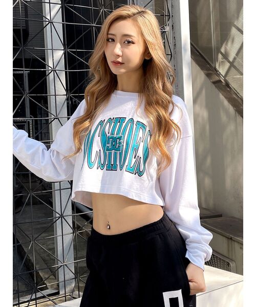 DC（ディーシー）の「GYDA×DC BACKLINEショートロンT（Tシャツ/カットソー・レディース・オフホワイト/ブラック・FREE）」の4枚目の写真