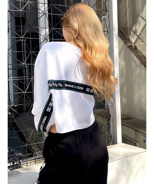 DC（ディーシー）の「GYDA×DC BACKLINEショートロンT（Tシャツ/カットソー・レディース・オフホワイト/ブラック・FREE）」の5枚目の写真