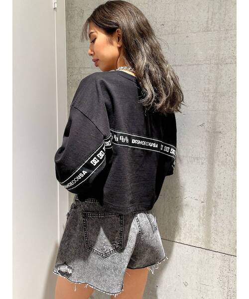 DC（ディーシー）の「GYDA×DC BACKLINEショートロンT（Tシャツ/カットソー・レディース・オフホワイト/ブラック・FREE）」の11枚目の写真