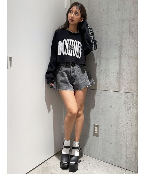 DC（ディーシー）の「GYDA×DC BACKLINEショートロンT（Tシャツ/カットソー・レディース・オフホワイト/ブラック・FREE）」の13枚目の写真