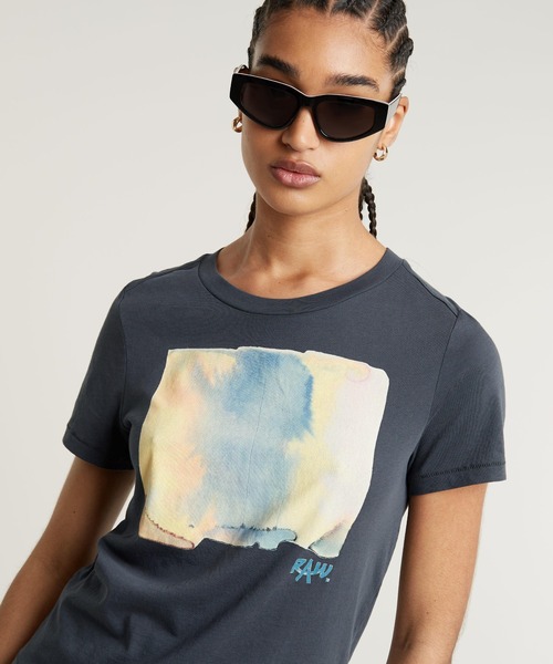 送料込★G-Star★Abstract Water 半袖Tシャツ G-Star RAW｜【公式ショップ】ABSTRACT WATER COLOR PRINT TOP