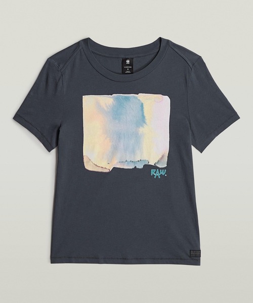送料込★G-Star★Abstract Water 半袖Tシャツ G-STAR RAW(ジースターロゥ)の「ABSTRACT WATER COLOR PRINT