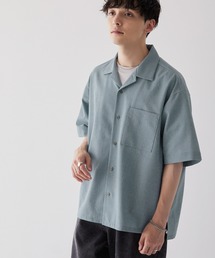 【入荷禁止】テックリネンオーバーサイズオープンカラー半袖シャツ【セットアップ対応】