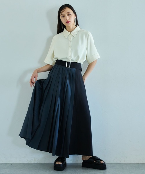 HARE（ハレ）の「レーザーカットシャツ(HARE)（シャツ/ブラウス・レディース・グリーン/ホワイト/チャコールグレー/ブラック/ピンク・FREE）」の13枚目の写真