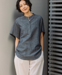 Munich | ビスコースリネンウォッシャブルバックドレープシャツ(シャツ/ブラウス)