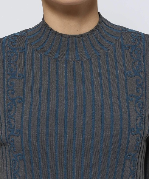 HARE（ハレ）の「クロップドガラニットトップス(HARE)（ニット/セーター・レディース・ブラック/ブルーグレー/ピンク・FREE）」の10枚目の写真