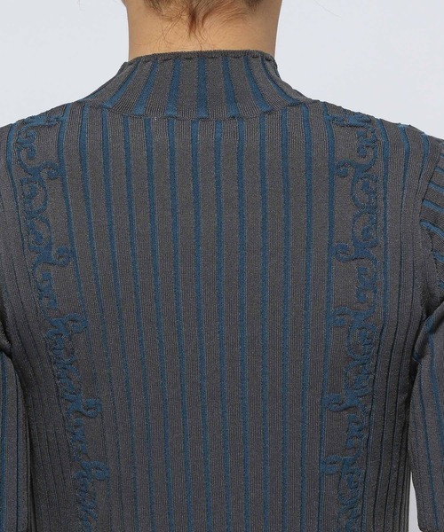 HARE（ハレ）の「クロップドガラニットトップス(HARE)（ニット/セーター・レディース・ブラック/ブルーグレー/ピンク・FREE）」の7枚目の写真