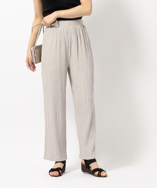 SHOO・LA・RUE（シューラルー）の「◆【ゆるリラックス】大人のラフコーデに ジャカードストレートイージーパンツ（その他パンツ・レディース・グリーン系/ライトイエロー系/オレンジ/ブラック/ライトグレー・02/03/04）」の18枚目の写真