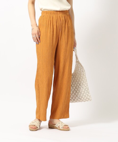 SHOO・LA・RUE（シューラルー）の「◆【ゆるリラックス】大人のラフコーデに ジャカードストレートイージーパンツ（その他パンツ・レディース・グリーン系/ライトイエロー系/オレンジ/ブラック/ライトグレー・02/03/04）」の7枚目の写真