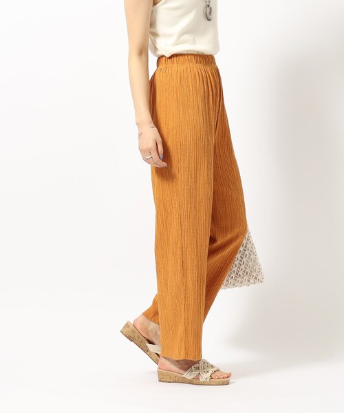 SHOO・LA・RUE（シューラルー）の「◆【ゆるリラックス】大人のラフコーデに ジャカードストレートイージーパンツ（その他パンツ・レディース・グリーン系/ライトイエロー系/オレンジ/ブラック/ライトグレー・02/03/04）」の8枚目の写真