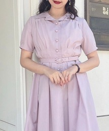 F i.n.t | 縫いとめタック開衿シャツワンピース(ワンピース)