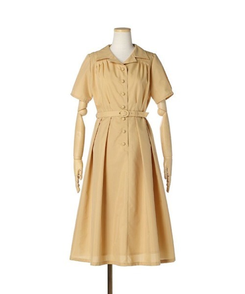 F i.n.t（フィント）の「縫いとめタック開衿シャツワンピース/F&A/fint（ワンピース・レディース・イエロー/ピンク/ネイビー/ライトブルー/ブルーグリーン・FREE）」の22枚目の写真