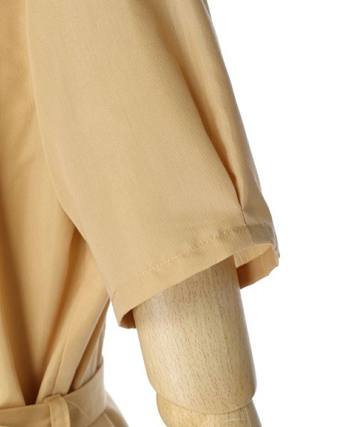 F i.n.t（フィント）の「縫いとめタック開衿シャツワンピース/F&A/fint（ワンピース・レディース・イエロー/ピンク/ネイビー/ライトブルー/ブルーグリーン・FREE）」の10枚目の写真