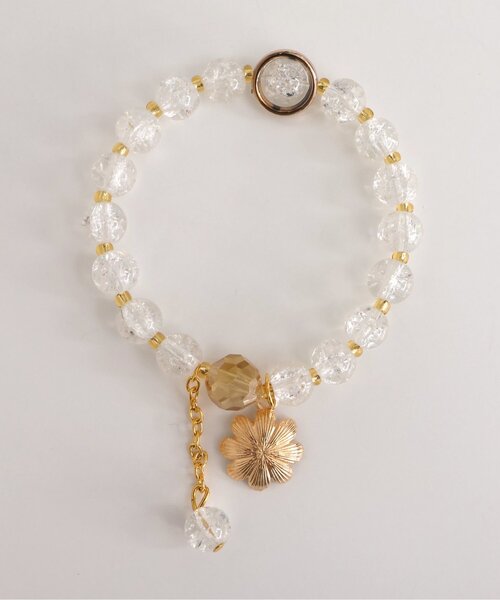 apres les cours（アプレレクール）の「お花ビーズブレスレット（ブレスレット・キッズ・レインボー/オフホワイト・FREE）」の7枚目の写真