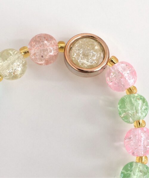 apres les cours（アプレレクール）の「お花ビーズブレスレット（ブレスレット・キッズ・レインボー/オフホワイト・FREE）」の9枚目の写真