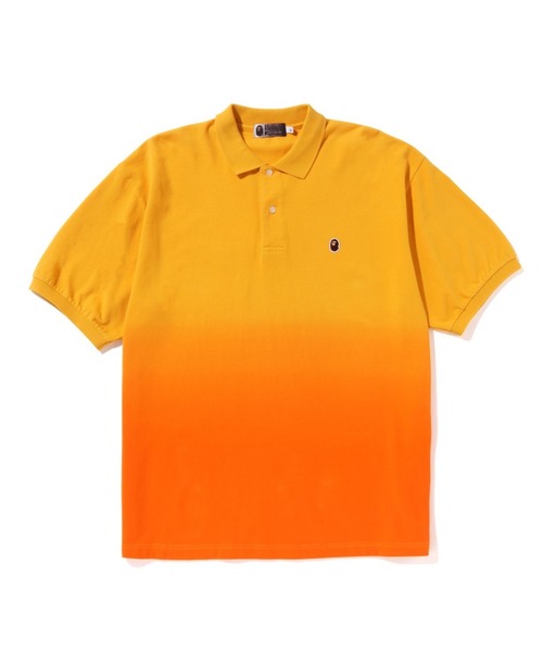 A BATHING APE(アベイシングエイプ)の「APE HEAD ONE POINT GRADATION RELAXED FIT POLO M(ポロシャツ・メンズ・オレンジ/ブルー・LARGE/X-LARGE/MEDIUM/XX-LARGE)」の1枚目の写真