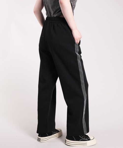 HOOK（フック）の「【HOOK】for girls　サイドラインスウェットワイドパンツ（スウェットパンツ・レディース・チョコ/ブラック/イエロー/ベージュ/ライトベージュ・M/XL/L）」の8枚目の写真
