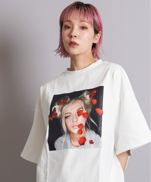GALLIS ADDICTION(ガリスアディクション)の「GA GIRL-PHOTO TEE(Tシャツ/カットソー・メンズ・ターコイズブルー/ホワイト/ブラック・M/L)」の1枚目の写真