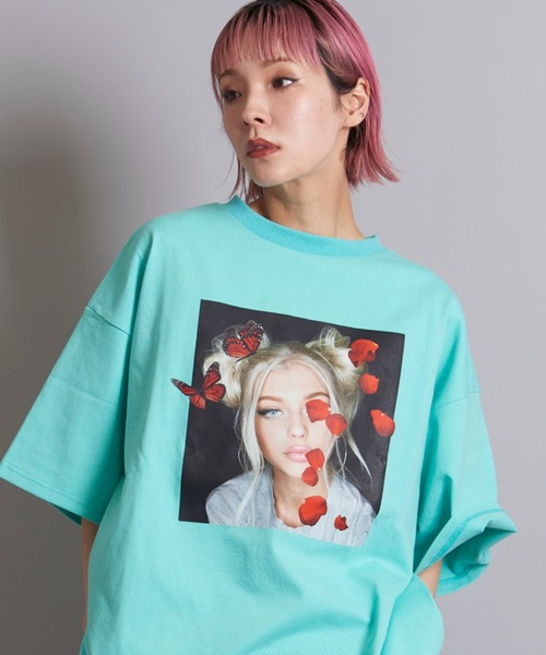 GALLIS ADDICTION(ガリスアディクション)の「GA GIRL-PHOTO TEE(Tシャツ/カットソー・メンズ・ターコイズブルー/ホワイト/ブラック・M/L)」の3枚目の写真