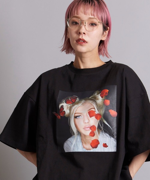 GALLIS ADDICTION(ガリスアディクション)の「GA GIRL-PHOTO TEE(Tシャツ/カットソー・メンズ・ターコイズブルー/ホワイト/ブラック・M/L)」の2枚目の写真