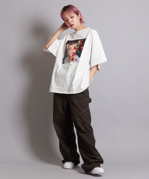 GALLIS ADDICTION(ガリスアディクション)の「GA GIRL-PHOTO TEE(Tシャツ/カットソー・メンズ・ターコイズブルー/ホワイト/ブラック・M/L)」の8枚目の写真