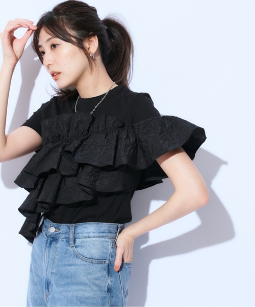 Mystrada（マイストラーダ）の「アシメフリルTシャツ（Tシャツ