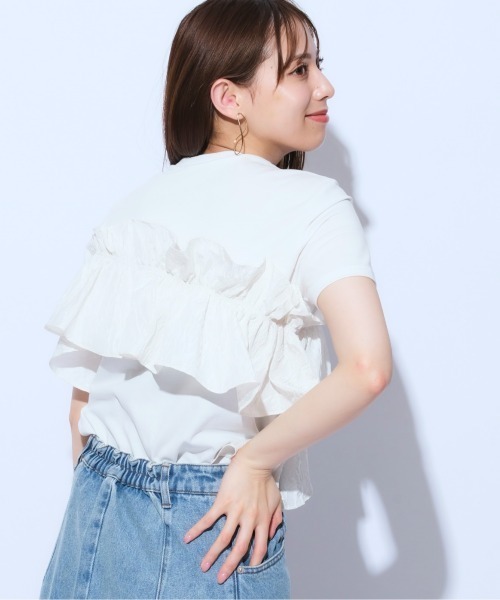 マイストラーダ アシメフリルTシャツ Mystrada（マイストラーダ）の「アシメフリルTシャツ（Tシャツ
