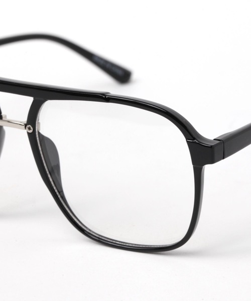 niko and...（ニコアンド）の「オリジナルティアドロップ伊達メガネ（メガネ・レディース・ライトグレー/ブラック・FREE）」の6枚目の写真