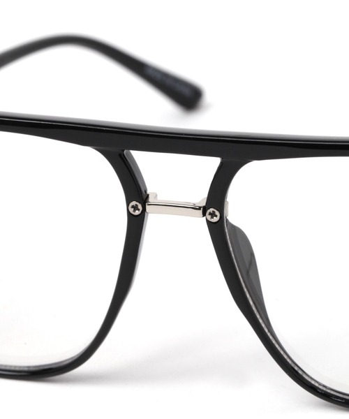 niko and...（ニコアンド）の「オリジナルティアドロップ伊達メガネ（メガネ・レディース・ライトグレー/ブラック・FREE）」の7枚目の写真