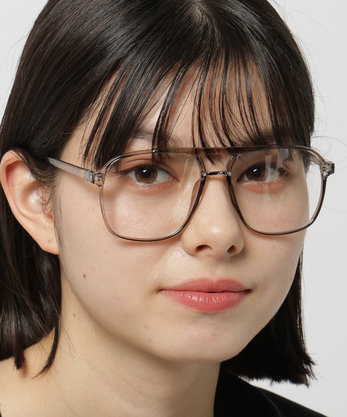 niko and...（ニコアンド）の「オリジナルティアドロップ伊達メガネ（メガネ・レディース・ライトグレー/ブラック・FREE）」の15枚目の写真