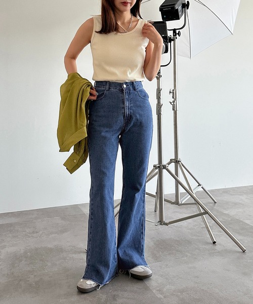 apres jour mignon(アプレジュールミニョン)の「2WAYリブタンクトップ【ZOZOTOWN限定アイテム】(タンクトップ・レディース・ブラック/アイボリー/ピンク/レッド/パープル/ブルー系その他/オレンジ/グリーン/ブラウン系その他・フリー/X-LARGE)」の21枚目の写真